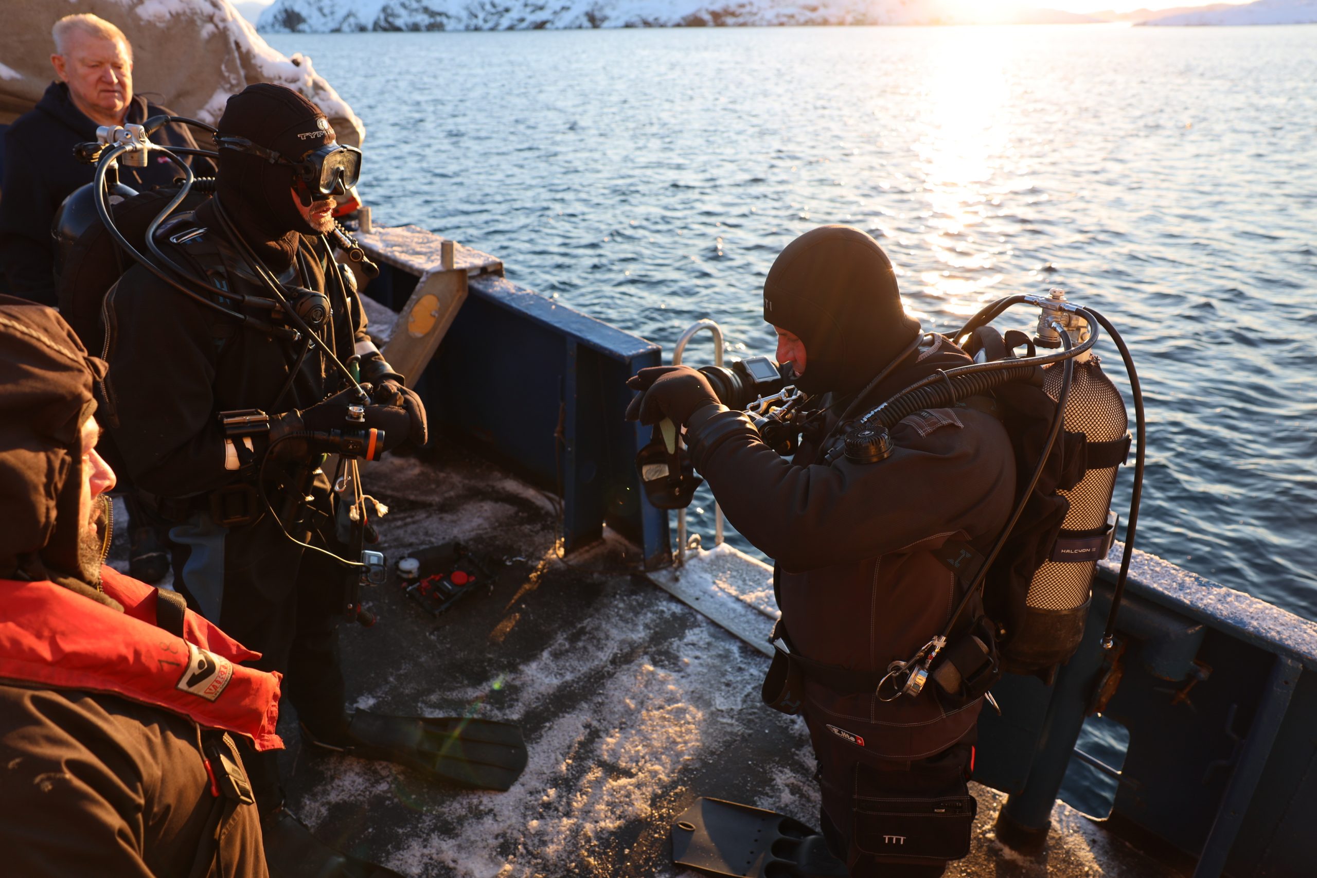 Getting ready to go polar diving